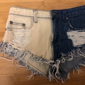 Two Toned Carmar Jean Shorts